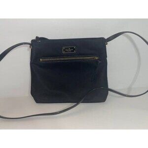 Kate Spade New York Dawn Nylon Flat Crossbody Bag Purse in Black